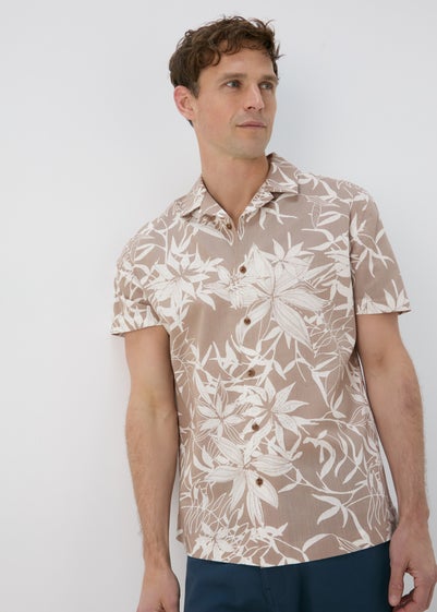 Stone Leaf Print Shirt