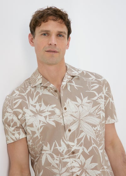 Stone Leaf Print Shirt