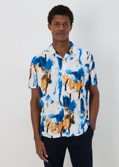 Multicolour Marble Abstract Print Shirt