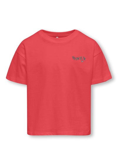 ONLY Girls Red Maken Life Crop Top (5-14yrs)