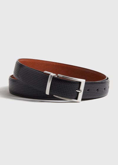 Black Texture Reversible Belt