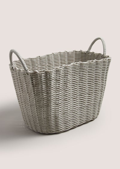 Grey Storage Basket (43cm x 40cm x 31cm)