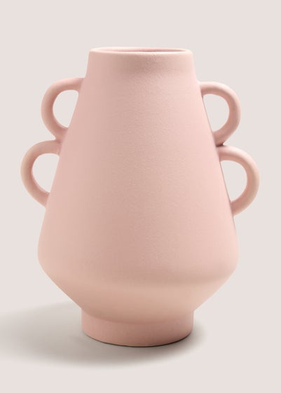 Pink Artisan Multiple Handle Vase (28cmx 25.5cm x 20cm)