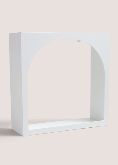 White Single Cove Shelf (34cm x 24cm x 34cm)