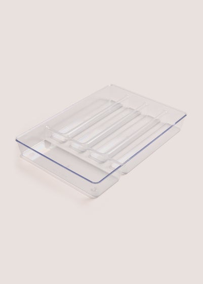 Clear cutlery organiser (35.5cm x25cm x4.5cm)