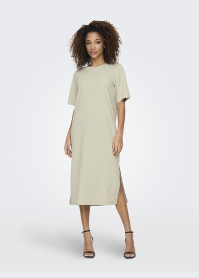 JDY Grey Geggo T-Shirt Midi Dress