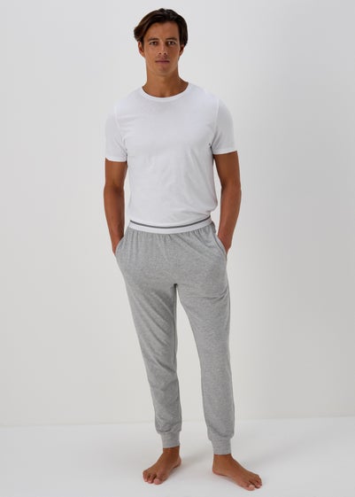 Grey Stripe Jacquard Waistband Joggers