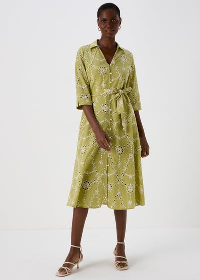 Et Vous Lime Shiffley 3/4 Sleeve Dress