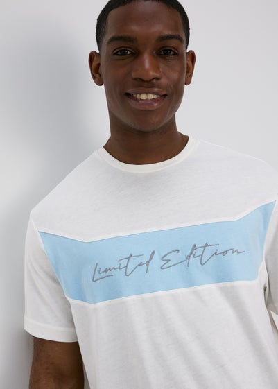 US Athletic Cream Oversized Slogan T-Shirt - Extra small
