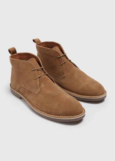 Stone Suede Desert Boots - Size 6