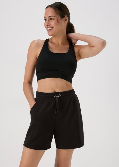 Souluxe Black Sports Shorts