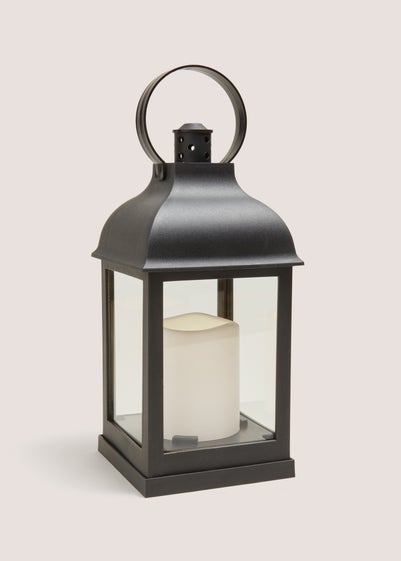 Black Mini Plastic Lantern (22cm x 10cm x 10cm)