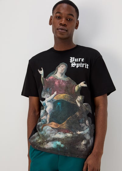 US Athletic Black Pure Spirit Graphic T-Shirt