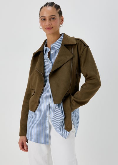 Khaki Biker Jacket