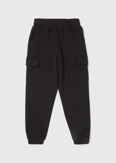 Girls Black Utility Joggers (7-15yrs) - Age 7 Years