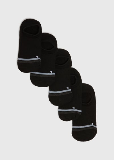 5PK US Athletic Invisible Black Socks