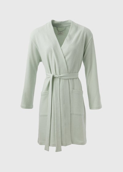 Sage Waffle Dressing Gown