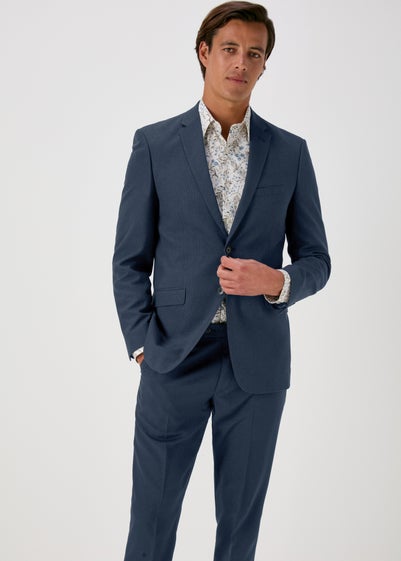 Taylor & Wright Navy Albarn Tailored Fit Jacket - 38 Chest Short
