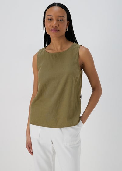 Khaki Plain Vest