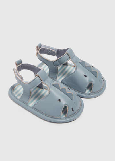 Baby Blue Novelty Shark Sandals (Newborn-18mths)