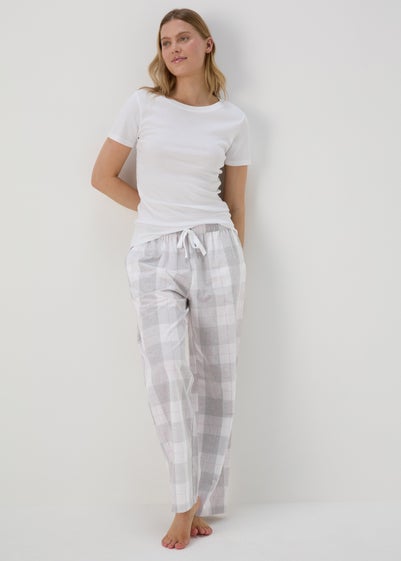 Grey Check Design Pyjama Bottoms