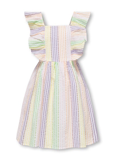 ONLY Girls Cream Striped Dress (6-13yrs)