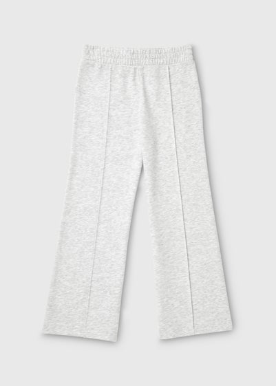 Girls Grey Marl Wide Leg Joggers (7-15yrs)