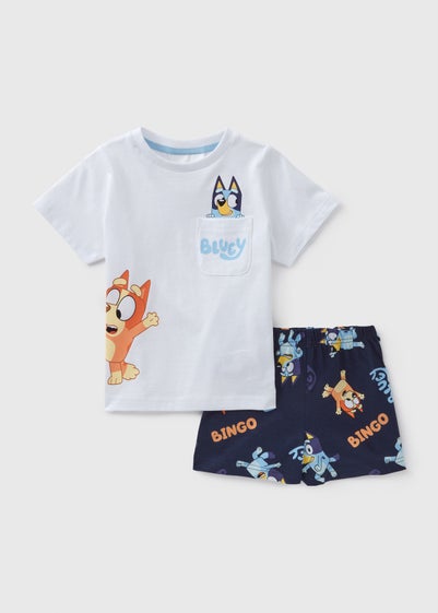 Bluey Kids Navy Shortie Pyjama Set (1-6yrs) - 1 half year to 2