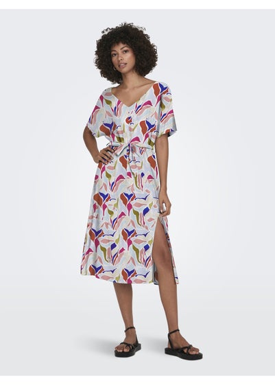 JDY Cream Print Smock Dress