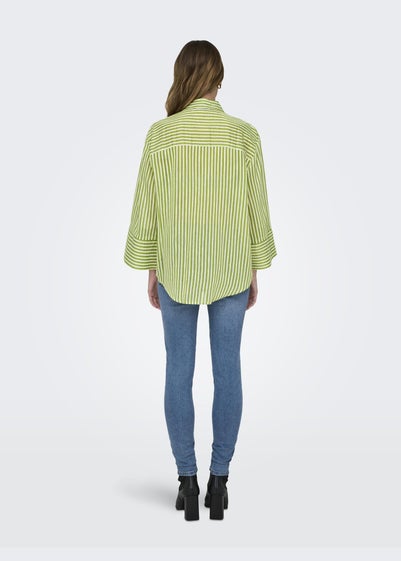 JDY Green Martina Stripped Shirt