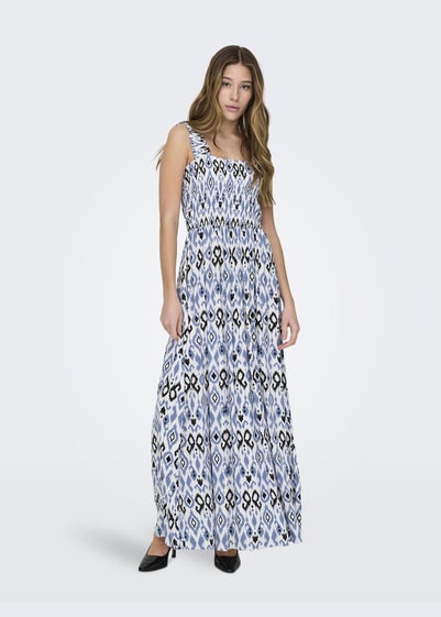 JDY Blue Print Smock Maxi Dress