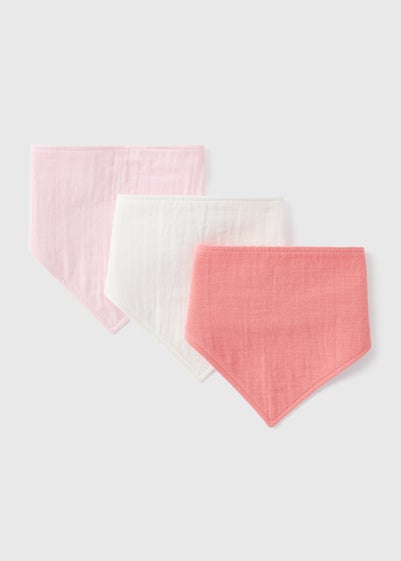 3 Pack Baby Pink Bibs