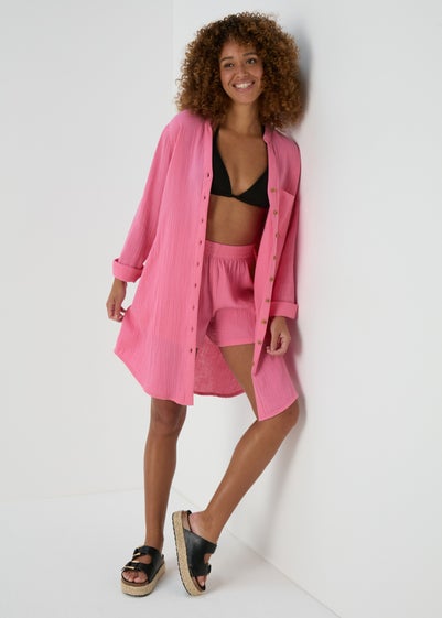 Pink Double Cloth Shirt