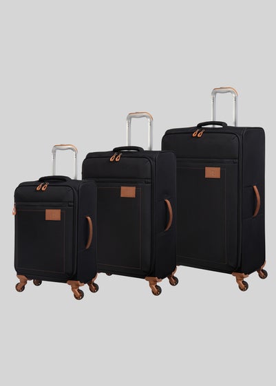 IT Luggage Soft Black Suitcase - Cabin