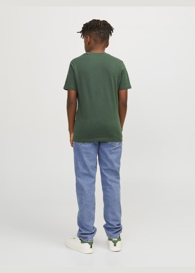 Jack & Jones Boys Green Crew Neck T-Shirt (6-16yrs)