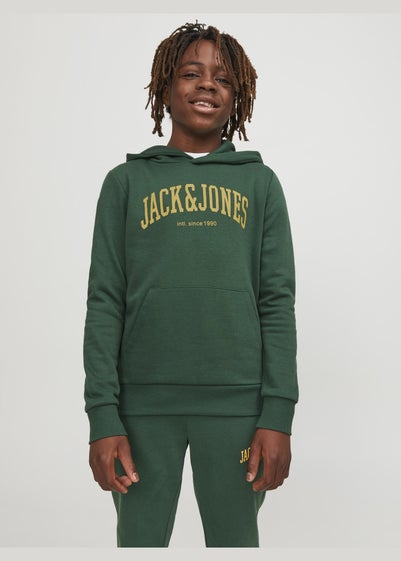 Jack & Jones Boys Green Hoodie (8-16yrs)