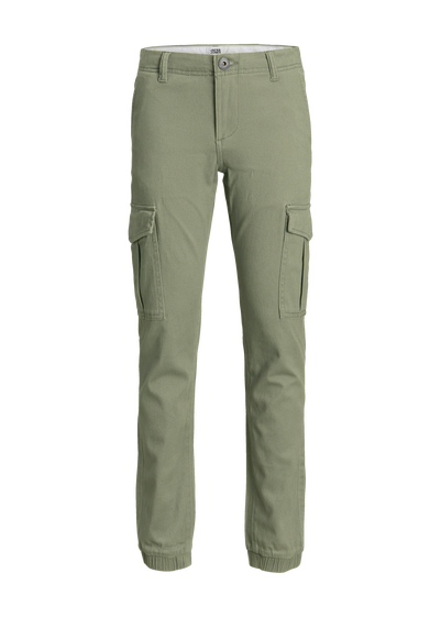 Boys Jack & Jones Green Cuffed Trousers (6-16yrs)