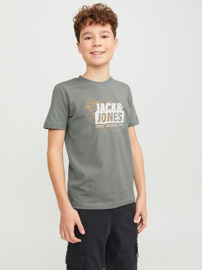 Jack & Jones Boys Green Logo T-Shirt (6-16yrs) - Age 8 Years