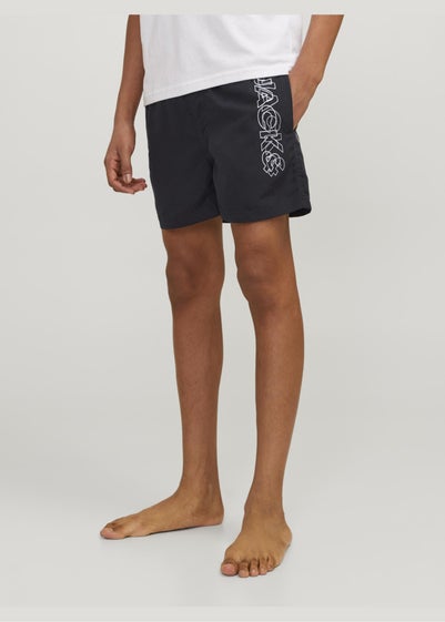 Jack and Jones Boys Black Logo Swim Shorts (8-16yrs)