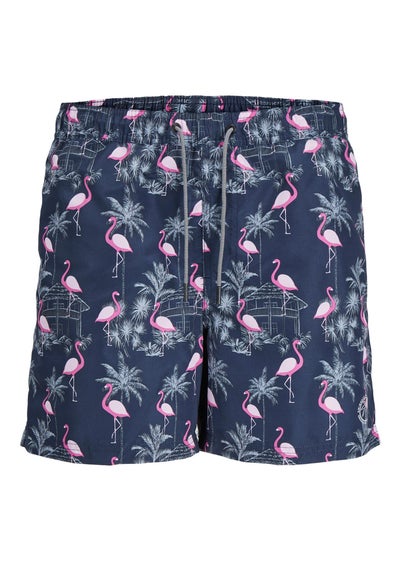 Jack & Jones Boys Navy Flamingo Swim Shorts (8-16yrs)