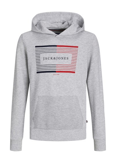 Jack & Jones Boys Grey Hoodie (6-16yrs)