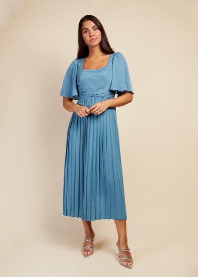 Little Mistress Check and Pleated Hem Midi