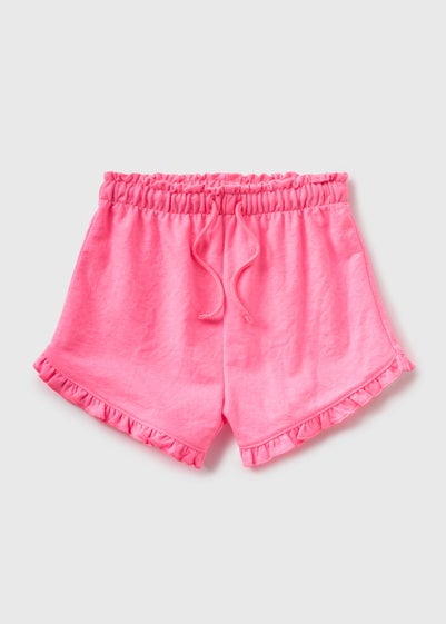 Girls Hot Pink Sweat Shorts (1-7yrs) - 1 to 1 half years