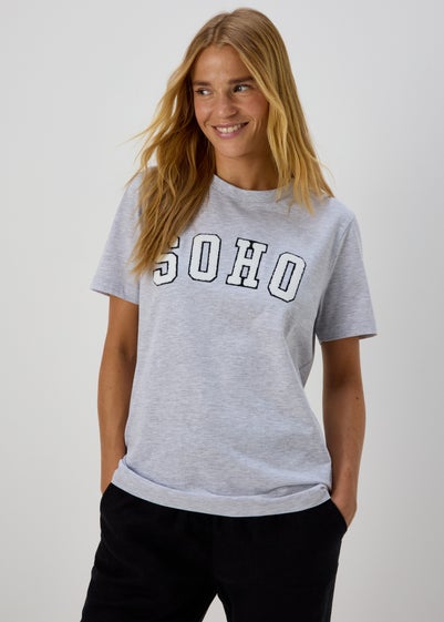 Grey Soho Printed T-Shirt - Size 8