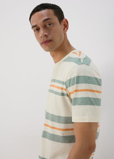 Ecru Multicolour Candy Stripe T-Shirt