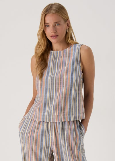 Multicolour Stripe Co Ord Vest