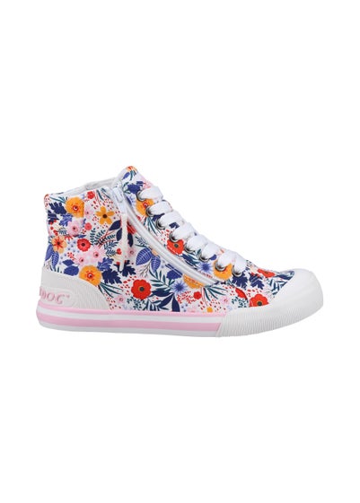 Rocket Dog White Jazzin Malden Floral Shoes