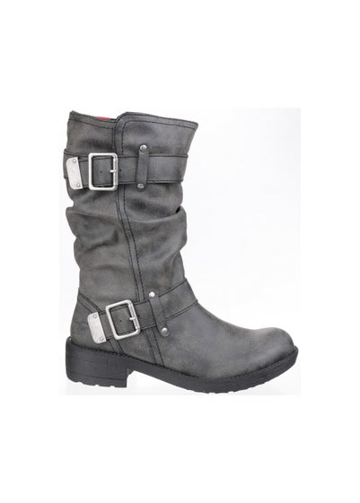 Rocket Dog Black Trumble Biker Boot