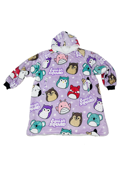 HUGZEE Squishmallows Bright Hooded Wearable Throw