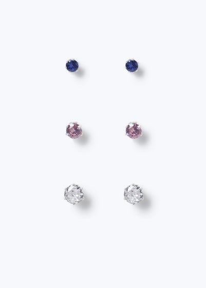 Muse 3 Pack Multicolour Stud Earrings